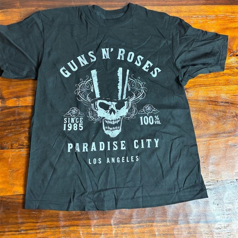 Guns N' Roses Paradise City Men's Black Graphic T-Shirt Size‎ S